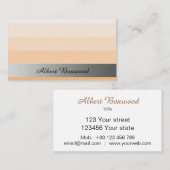 Verlooppeach met Silver Banner Custom Text Visitekaartje (Voorkant / Achterkant)