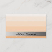 Verlooppeach met Silver Banner Custom Text Visitekaartje (Voorkant)