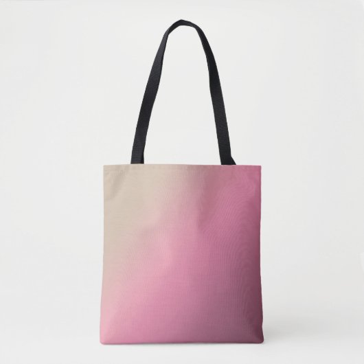 Verlooproze beige zachte blauwe kleuren zwart tote bag (Voorkant)