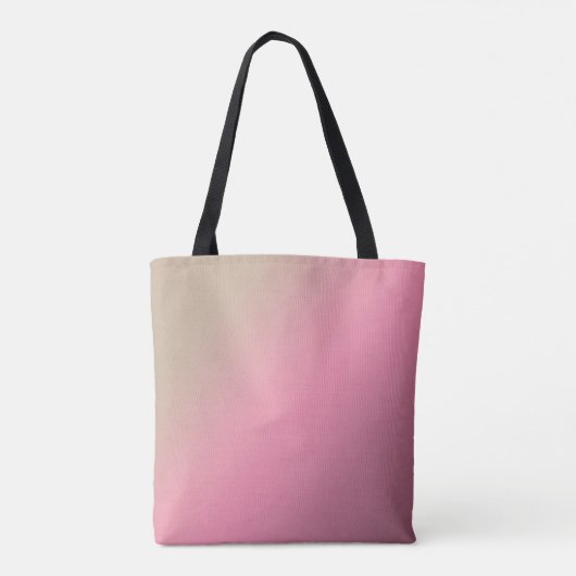 Verlooproze beige zachte blauwe kleuren zwart tote bag (Achterkant)