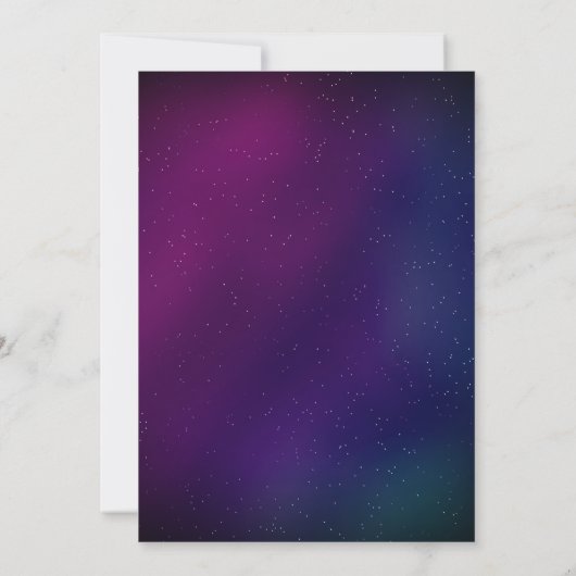 Verloopruimte Galaxy Birthday Kaart (Achterkant)