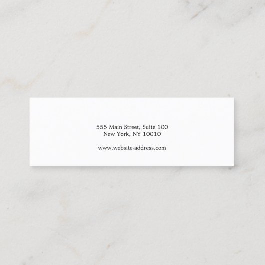 Verloopscript dat Weergave verdient mini Mini Visitekaartje (Achterkant)