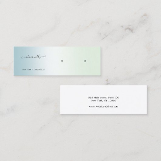 Verloopscript dat Weergave verdient mini Mini Visitekaartje (Voorkant / Achterkant)