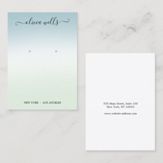 Verloopscript Veroorbaar weergeven Visitekaartje (Voorkant / Achterkant)