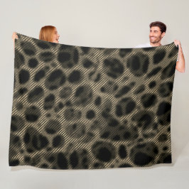 Verloopsepia smalle strepen over verblindende gate fleece deken