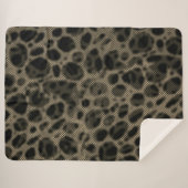 Verloopsepia smalle strepen over verblindende gate sherpa deken (Voorkant (horizontaal))