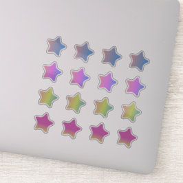 Verloopsterren Kleurrijke setsticker Sticker