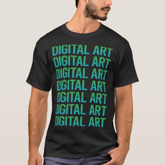 Verlooptekst Digitale Kunst T-shirt (Voorkant)