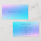 Verlooptoon blauw paars marmer visitekaartje (Voorkant / Achterkant)