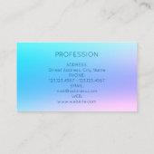 Verlooptoon blauw paars marmer visitekaartje (Achterkant)