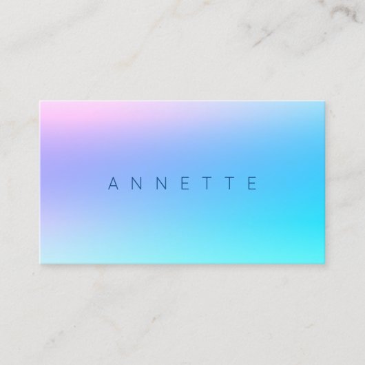 Verlooptoon blauw paars marmer visitekaartje (Voorkant)
