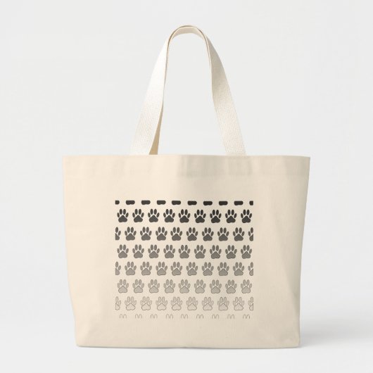 Verloopverf afdrukken in zwart-wit en grijs grote tote bag (Voorkant)