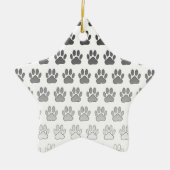 Verloopverf afdrukken in zwart-wit en grijs keramisch ornament (Voorkant)