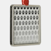 Verloopverf afdrukken in zwart-wit en grijs metalen ornament (Rechts)