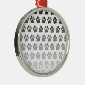 Verloopverf afdrukken in zwart-wit en grijs metalen ornament (Rechts)