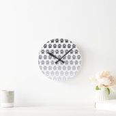 Verloopverf afdrukken in zwart-wit en grijs ronde klok (Huis)