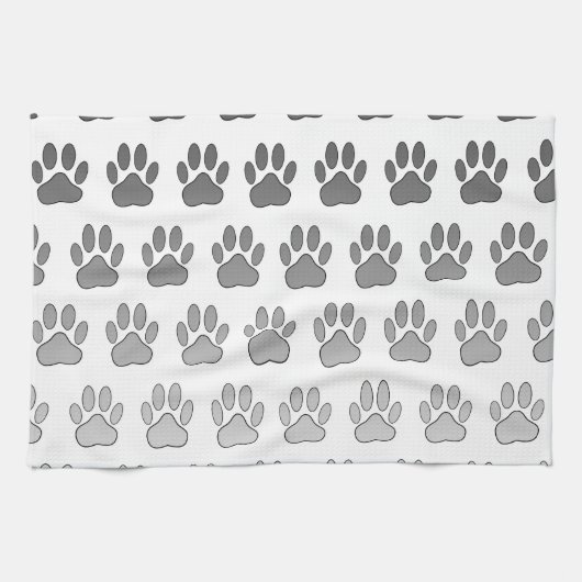 Verloopverf afdrukken in zwart-wit en grijs theedoek (Horizontaal)