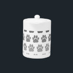 Verloopverf afdrukken in zwart-wit en grijs theepot<br><div class="desc">De peul drukt in gradiëntkleuren (wit,  grijs en zwart). Oorspronkelijk ontwerp.</div>