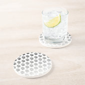 Verloopverf afdrukken in zwart-wit en grijs zandsteen onderzetter (Zijkant)