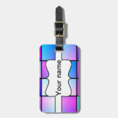 Verloopvierkantpatroon Bagagelabel (Voorkant verticaal)