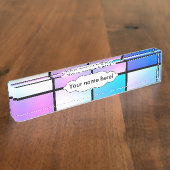 Verloopvierkantpatroon Naambordje (Zijkant)