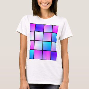 Verloopvierkantpatroon T-shirt
