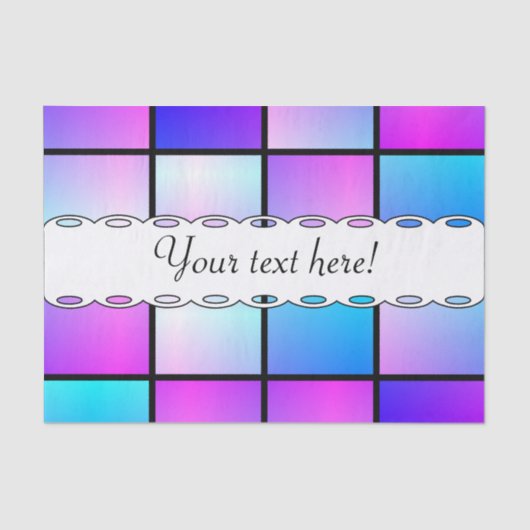 Verloopvierkantpatroon Tissuepapier (Voorkant)