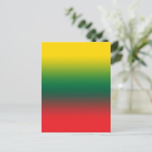 Verloopvlag van Litouwse kleuren Briefkaart (Staand voorkant)