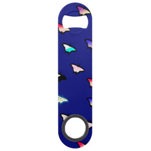 Verloopvlinder op blauunflesopening voor blauw sne speed flessenopener