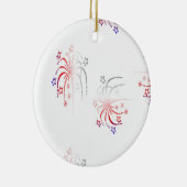 Verloopvuurwerk op wit keramisch ornament (Rechts)