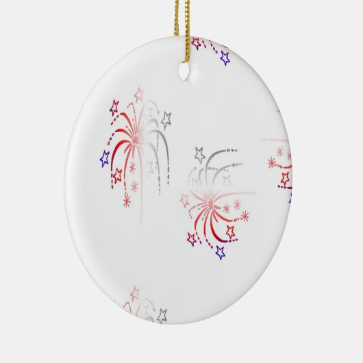 Verloopvuurwerk op wit keramisch ornament (Rechts)