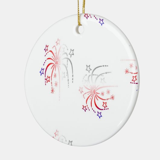 Verloopvuurwerk op wit keramisch ornament (Links)