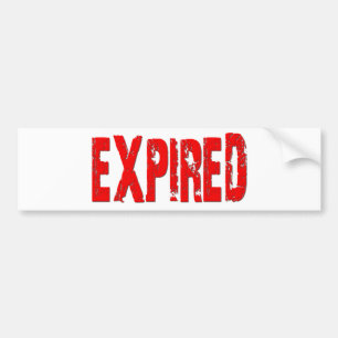 Verlopen Bumpersticker