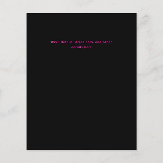 Verlopen Glans Feest Uitnodiging Neon Feest (Achterkant)