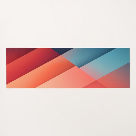 Verlopen in rood en blauw yogamat (Achterkant (horizontaal))