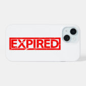 Verlopen stempel iPhone 15 case (Achterkant horizontaal)