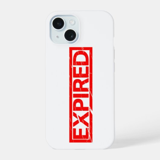 Verlopen stempel iPhone 15 case (Achterkant)