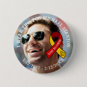 Verloren aan Covid Gedetailleerd Ronde Button 5,7 Cm