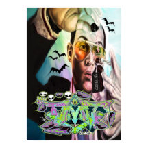 Verloren angst graffiti poster ayahuasca