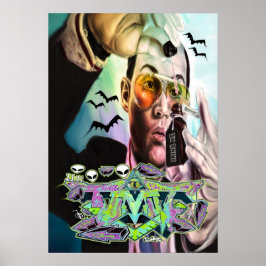 Verloren angst graffiti poster ayahuasca