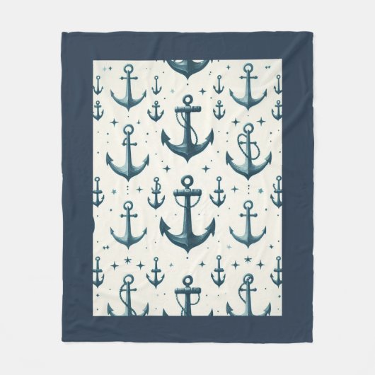 Verloren ankers fleece deken (Voorkant)