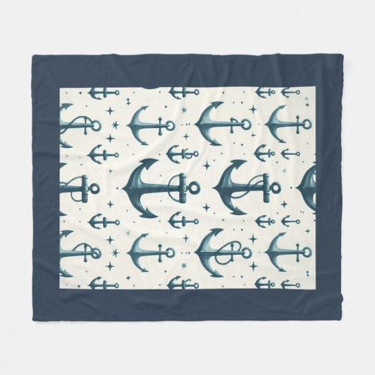 Verloren ankers fleece deken (Voorkant (Horizontaal))