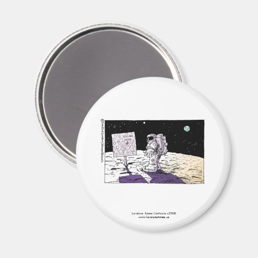 Verloren Astronaut Funny Magnet (Voorkant / Achterkant)