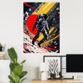 Verloren astronaut in de ruimte poster (Thuiskantoor)