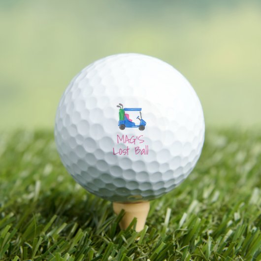 Verloren Bal Golf Aangepaste Preppy Blauwe Golfkar (Insitu Shirt)