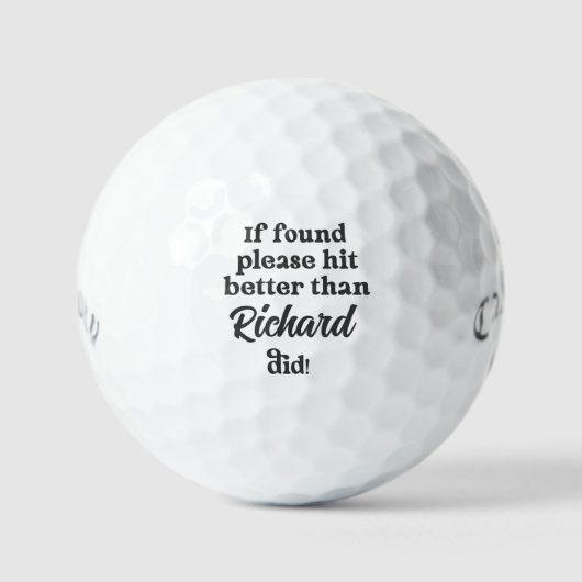 Verloren Bal Puns Golfballen - Aangepaste Naam Gra (Voorkant)