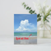 Verloren bij Zee Florida Beach Funny Photographic Briefkaart (Staand voorkant)