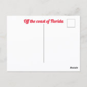 Verloren bij Zee Florida Beach Funny Photographic Briefkaart (Achterkant)