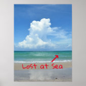 Verloren bij Zee Fun Beach Seascape Poster (Voorkant)