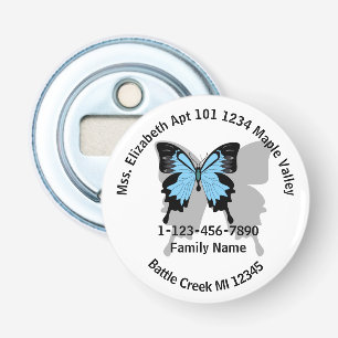 Verloren blauw achtergebleven vlinderfamilie - thu button flesopener